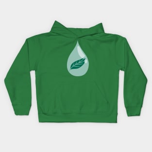 Dewdrop Serenity: Nature's Essence Kids Hoodie